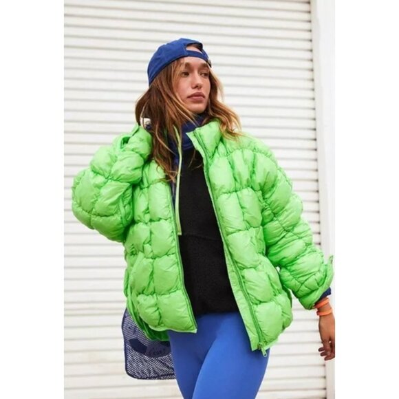 Free People Scrunchy Glossy Pippa Packable Puffer Jacket Size Medium